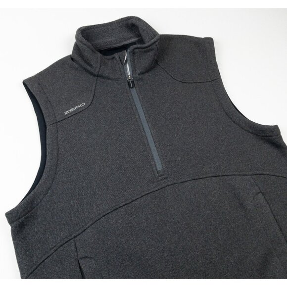 Zero Restriction Fleece Vest Men's Large Gray Half Zip Sweater Golf Tour Series - Picture 5 of 14